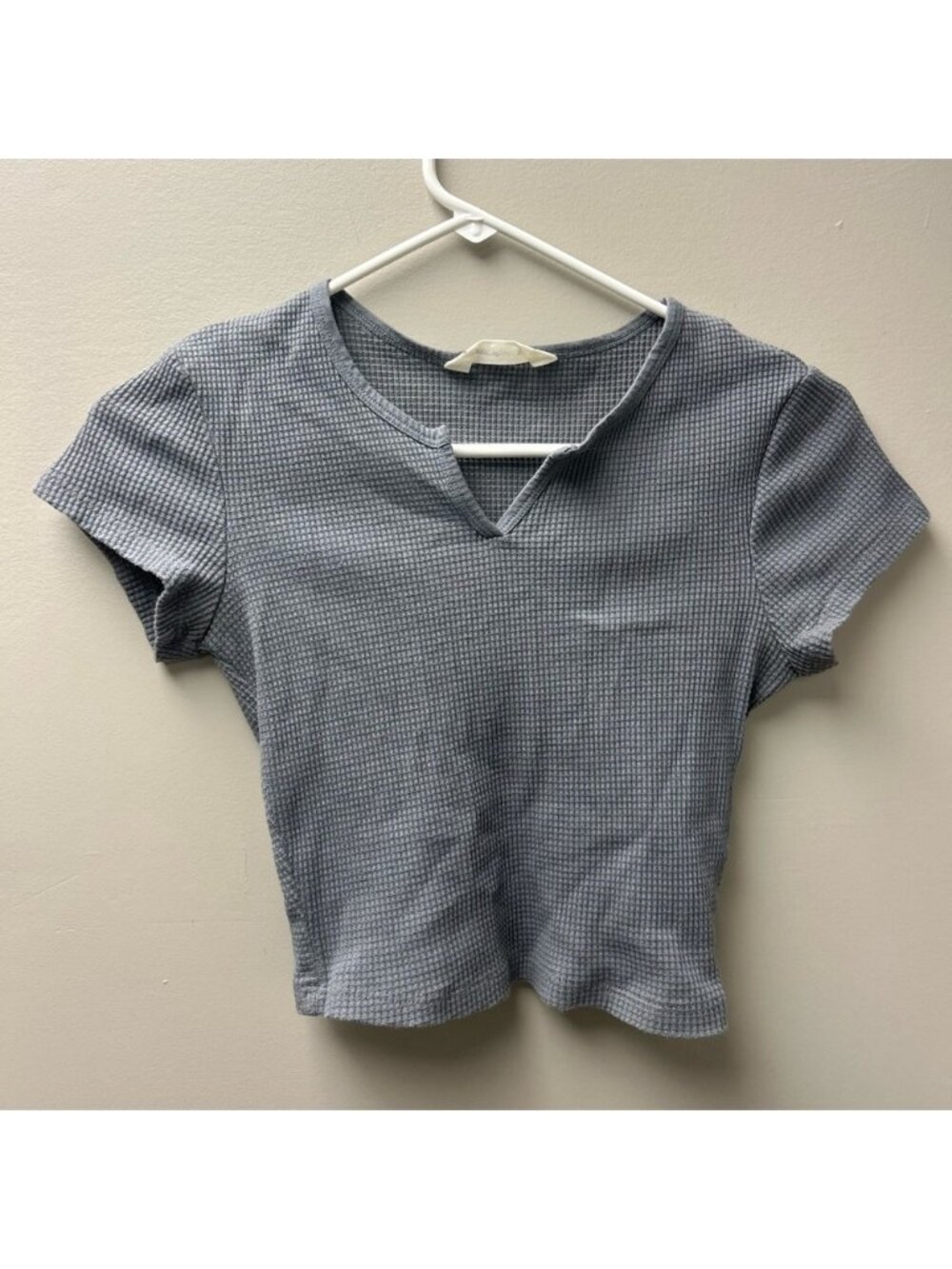 Bluenotes Women’s Grey‎ Cropped Waffle T Shirt